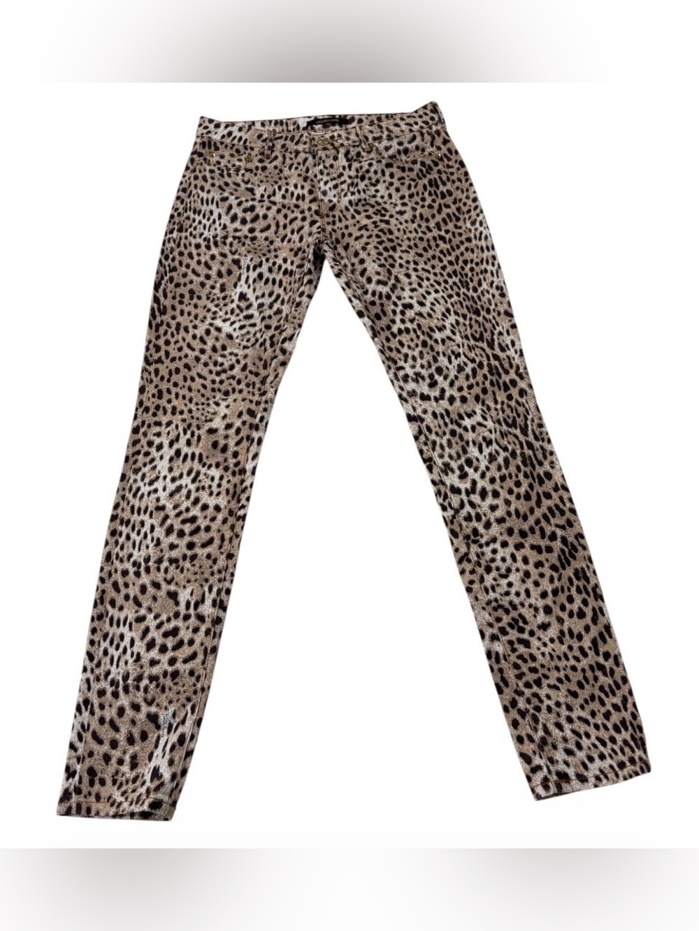 Roberto Cavalli Leopard Print Skinny Jeans Women's Size 42 IT / 26 US